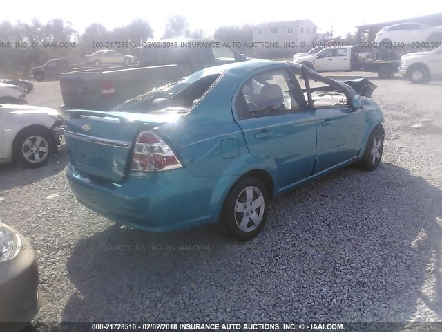 KL1TD56E99B333520 - 2009 CHEVROLET AVEO LS/LT 蓝色 照片 4