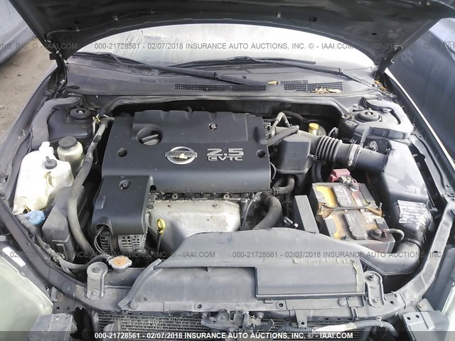 1N4AL11D76N441869 - 2006 NISSAN ALTIMA S/SL GRAY photo 10