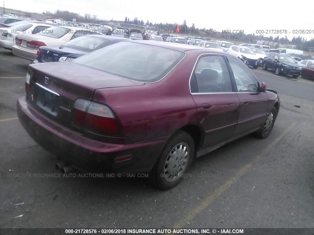 1HGCD5659TA167863 - 1996 HONDA ACCORD EX/EX-R MAROON photo 4