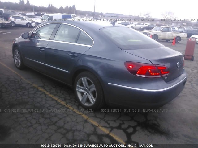 WVWBP7AN8DE504165 - 2013 VOLKSWAGEN CC SPORT GRAY photo 3