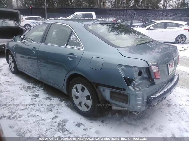 4T1BK46K27U550379 - 2007 TOYOTA CAMRY NEW GENERAT LE/XLE/SE GREEN photo 3