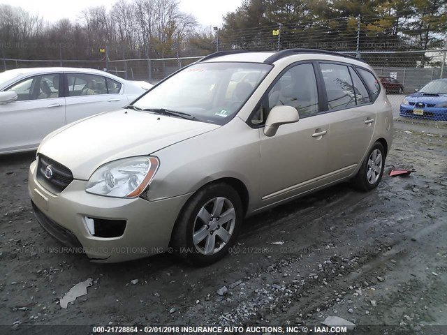 KNAFG526087123642 - 2008 KIA RONDO LX/EX GOLD photo 2