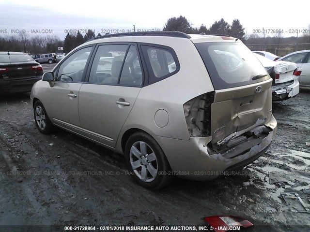 KNAFG526087123642 - 2008 KIA RONDO LX/EX GOLD photo 3