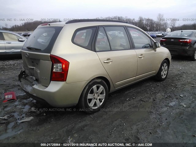 KNAFG526087123642 - 2008 KIA RONDO LX/EX GOLD photo 4