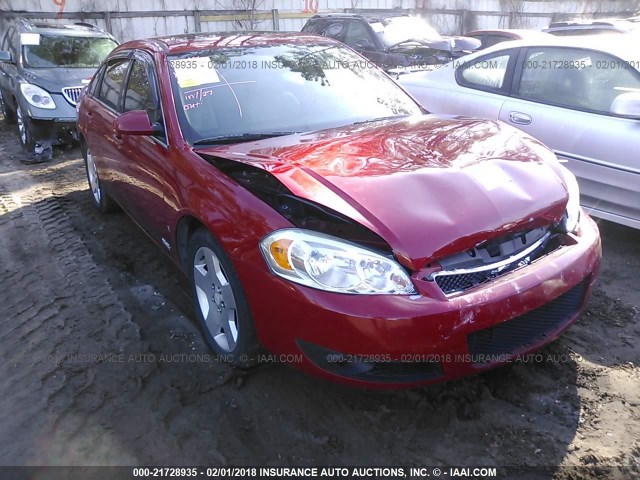 2G1WD58CX89127052 - 2008 CHEVROLET IMPALA SUPER SPORT RED photo 1