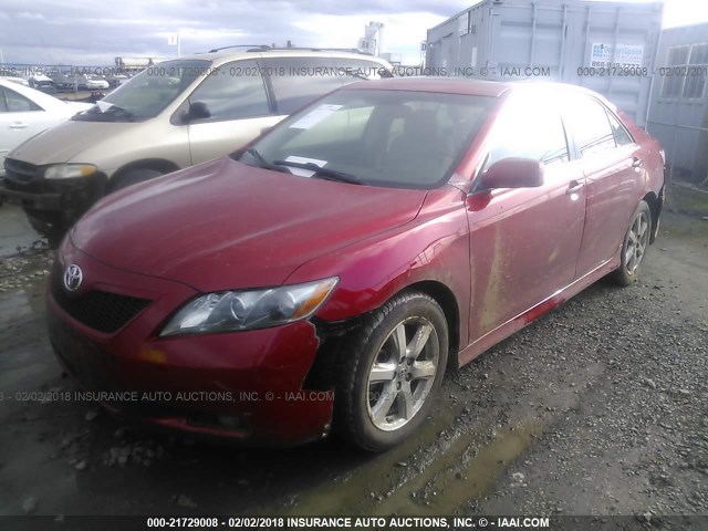 4T1BE46K37U106645 - 2007 TOYOTA CAMRY NEW GENERAT CE/LE/XLE/SE RED photo 2
