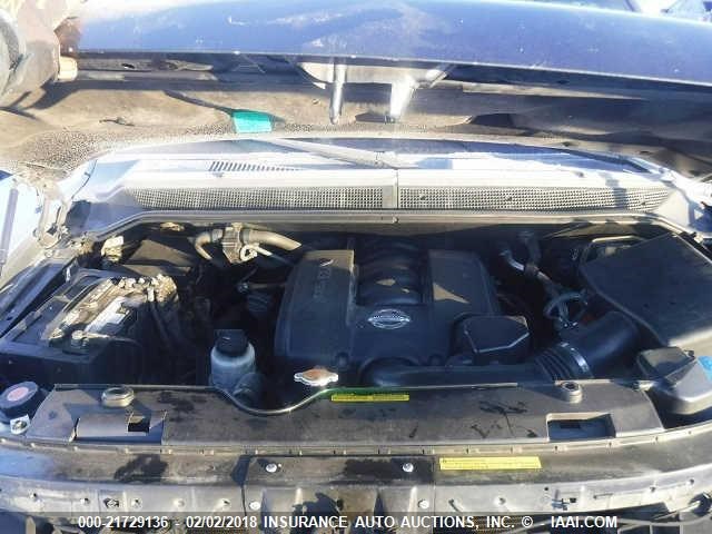 1N6AA07B26N545733 - 2006 NISSAN TITAN XE/SE/LE GRAY photo 10