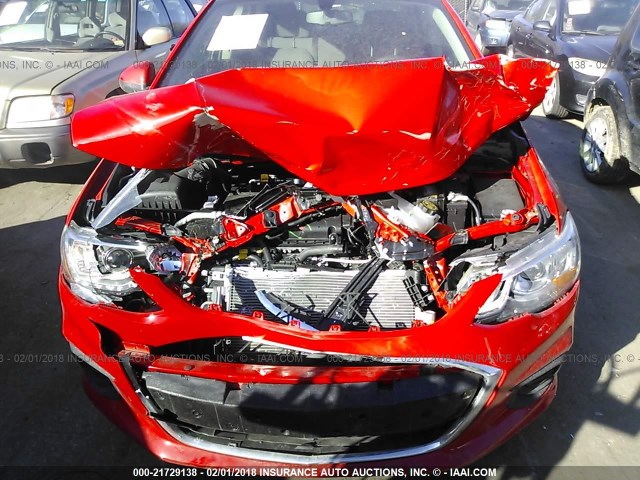 1G1JB5SH8H4163040 - 2017 CHEVROLET SONIC LS RED photo 6