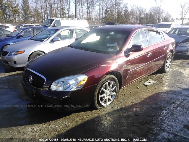 1G4HD57257U150213 - 2007 BUICK LUCERNE CXL MAROON photo 2