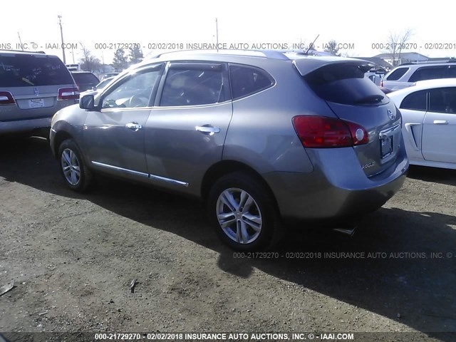 JN8AS5MT1CW612973 - 2012 NISSAN ROGUE S/SV GRAY photo 3