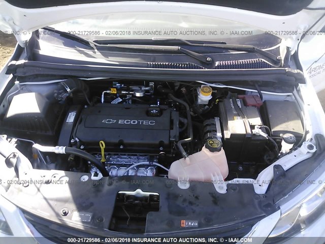 1G1JB5SH4H4163343 - 2017 CHEVROLET SONIC LS WHITE photo 10