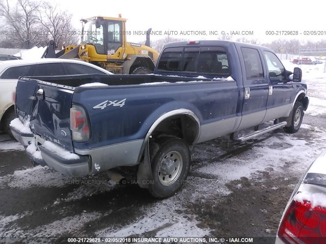 1FTSW31P04EA10914 - 2004 FORD F350 SRW SUPER DUTY BLUE photo 4