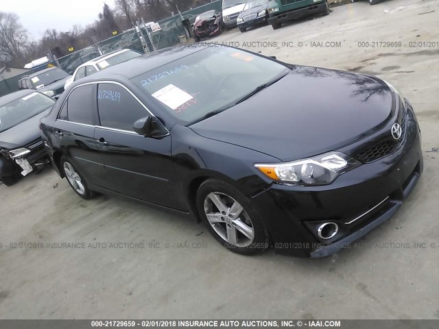 4T1BF1FK6DU259625 - 2013 TOYOTA CAMRY L/SE/LE/XLE BLACK photo 1