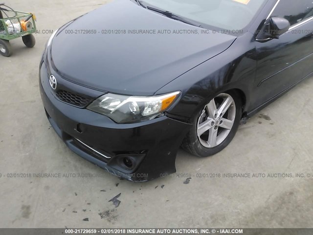 4T1BF1FK6DU259625 - 2013 TOYOTA CAMRY L/SE/LE/XLE BLACK photo 6