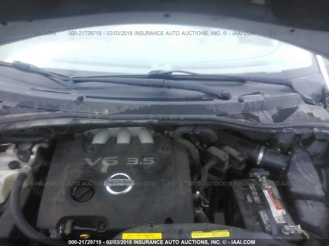 5N1BV28U44N332024 - 2004 NISSAN QUEST S/SE/SL SILVER photo 10