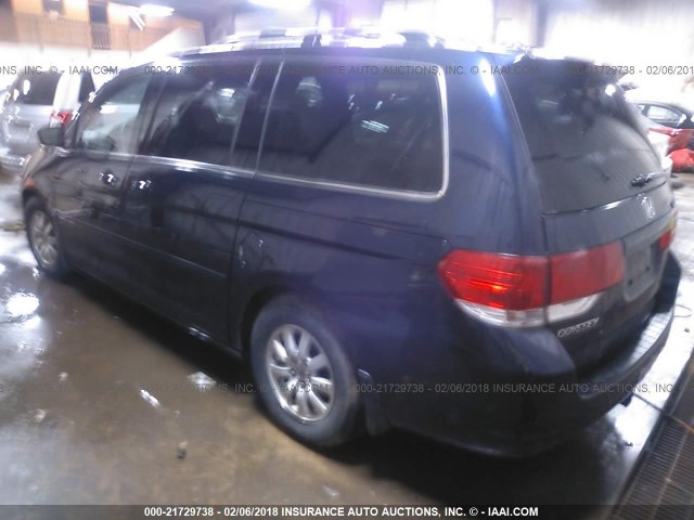 5FNRL38638B027764 - 2008 HONDA ODYSSEY EXL ლურჯი ფოტო 3