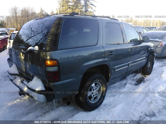 1GNEK13T61J167719 - 2001 CHEVROLET TAHOE K1500 BEIGE photo 4