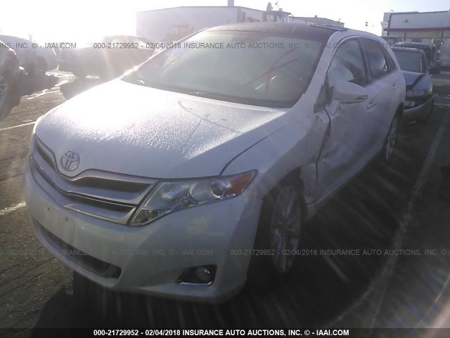 4T3ZA3BB2EU084877 - 2014 TOYOTA VENZA LE/XLE WHITE photo 2