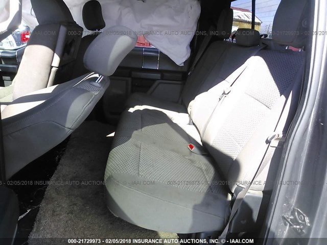 1FTEW1EP6FFB88450 - 2015 FORD F150 SUPERCREW GRAY photo 8