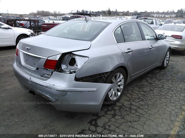 KMHGC4DE9AU095344 - 2010 HYUNDAI GENESIS 3.8L SILVER photo 4