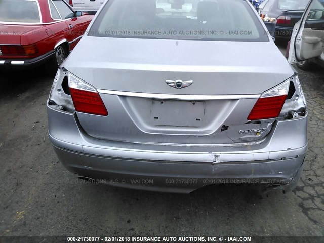 KMHGC4DE9AU095344 - 2010 HYUNDAI GENESIS 3.8L SILVER photo 6