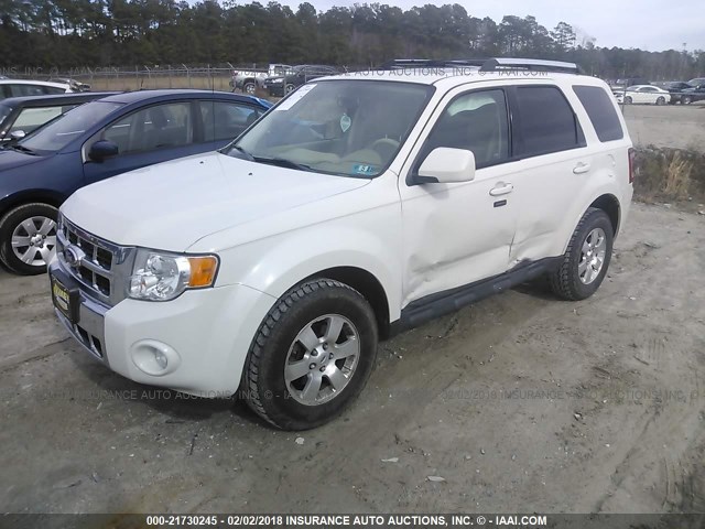 1FMCU9E74CKB69938 - 2012 FORD ESCAPE LIMITED WHITE photo 2