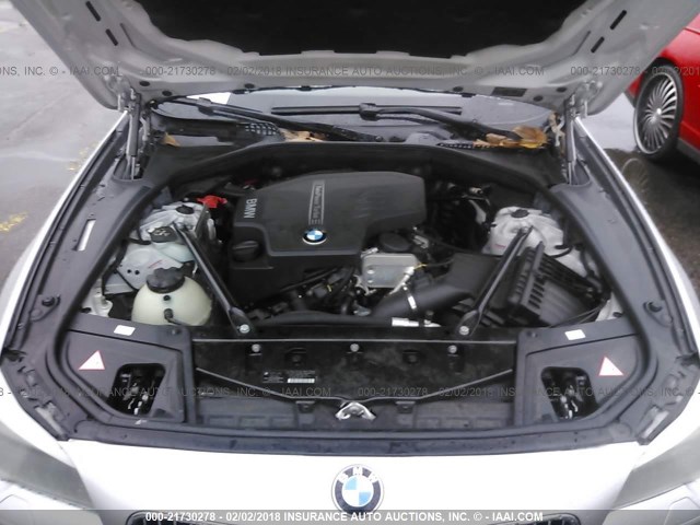 WBAXH5C58DDW14947 - 2013 BMW 528 XI SILVER photo 10