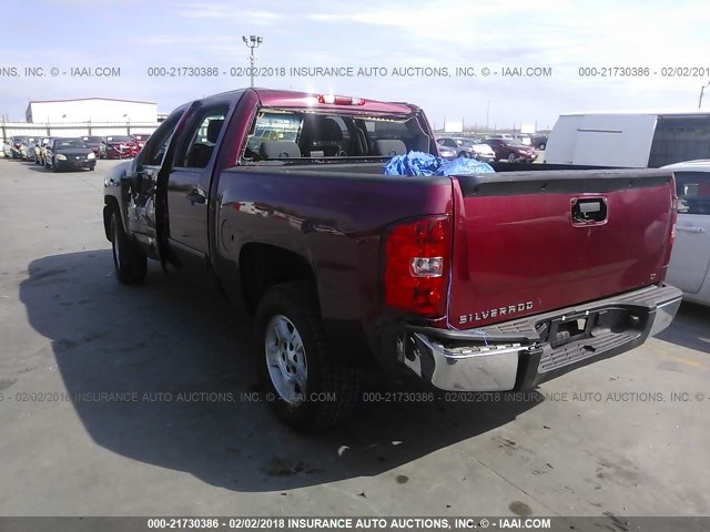 2GCEC13C871655160 - 2007 CHEVROLET SILVERADO C1500 CREW CAB MAROON photo 3