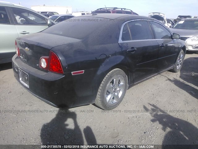 1G1ZH57B09F117925 - 2009 CHEVROLET MALIBU 1LT BLACK photo 4