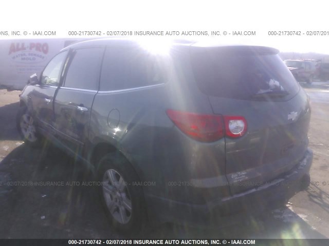 1GNKRGED2BJ151297 - 2011 CHEVROLET TRAVERSE LT GRAY photo 3