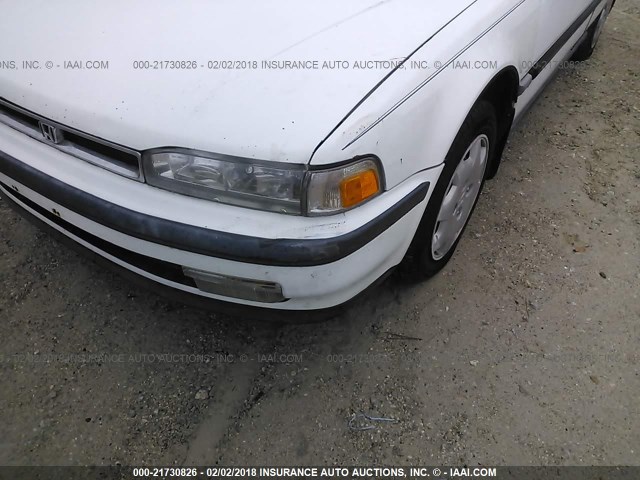 1HGCB7160MA031981 - 1991 HONDA ACCORD EX/EX-R WHITE photo 6