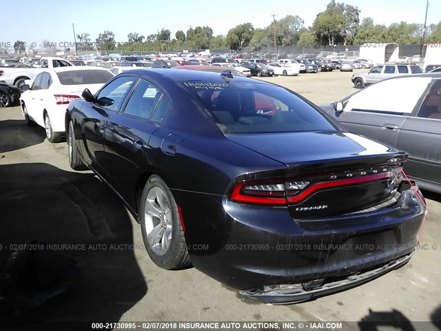 2C3CDXHG2GH234940 - 2016 DODGE CHARGER SXT GRAY photo 3