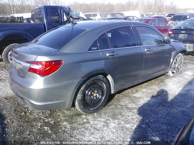 1C3CCBHG3CN284320 - 2012 CHRYSLER 200 S GRAY photo 4