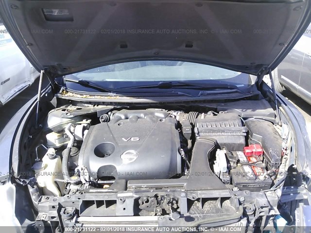 1N4AA5AP8AC822058 - 2010 NISSAN MAXIMA S/SV GRAY photo 10