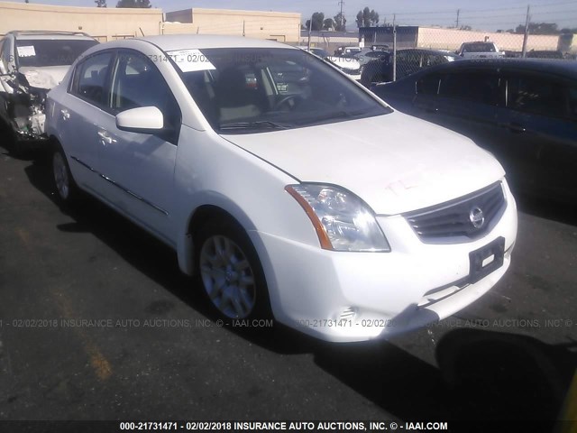 3N1AB6AP0CL673927 - 2012 NISSAN SENTRA 2.0/2.0S/SR/2.0SL WHITE photo 1