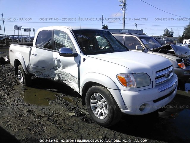 5TBET34126S507675 - 2006 TOYOTA TUNDRA DOUBLE CAB SR5 WHITE photo 1
