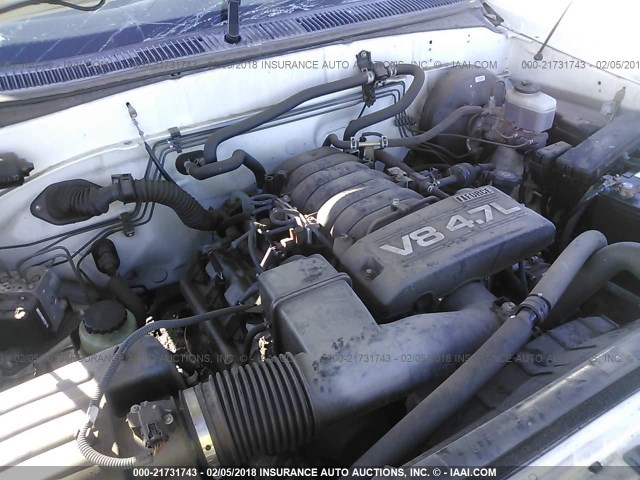 5TBET34126S507675 - 2006 TOYOTA TUNDRA DOUBLE CAB SR5 WHITE photo 10