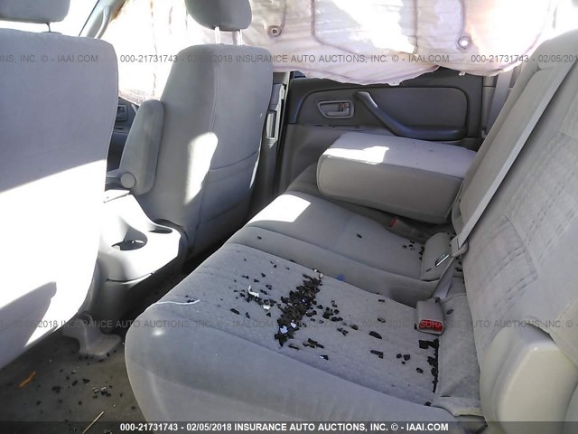 5TBET34126S507675 - 2006 TOYOTA TUNDRA DOUBLE CAB SR5 WHITE photo 8
