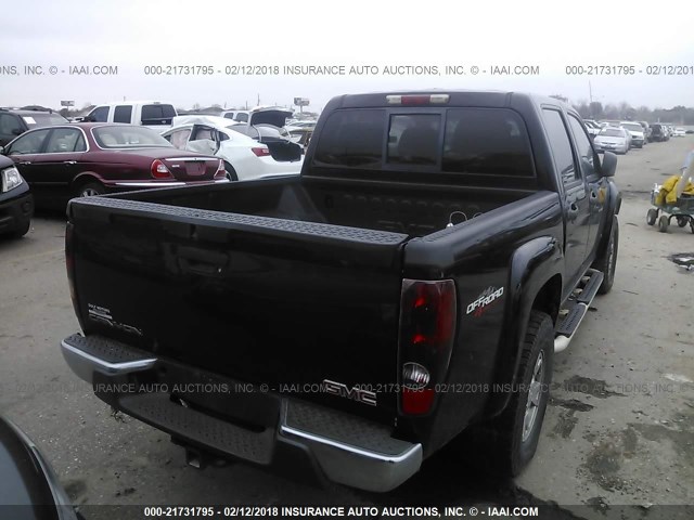 1GTDT136068273156 - 2006 GMC CANYON BLACK photo 4