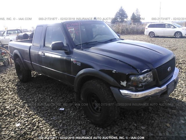 1FTZR15E81PA59975 - 2001 FORD RANGER SUPER CAB BLACK photo 1