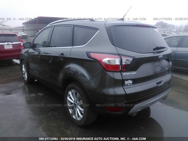 1FMCU0J9XHUD40576 - 2017 FORD ESCAPE TITANIUM GRAY photo 3