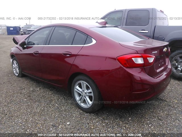 1G1BE5SM7H7137827 - 2017 CHEVROLET CRUZE LT RED photo 3