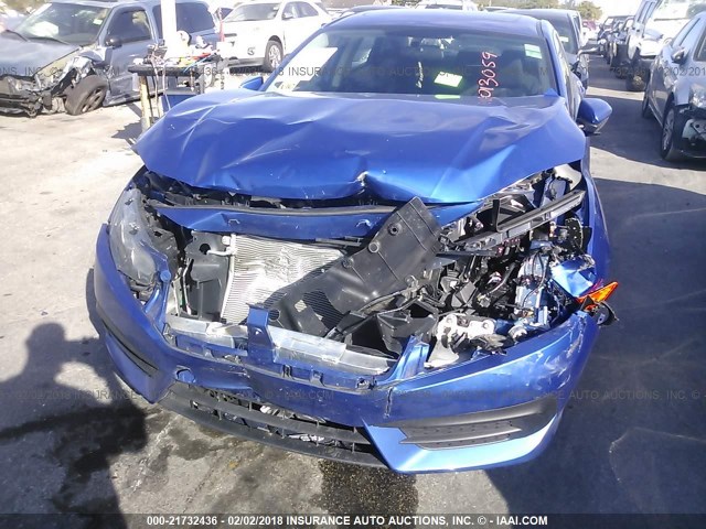 19XFC2F74GE013059 - 2016 HONDA CIVIC EX BLUE photo 6