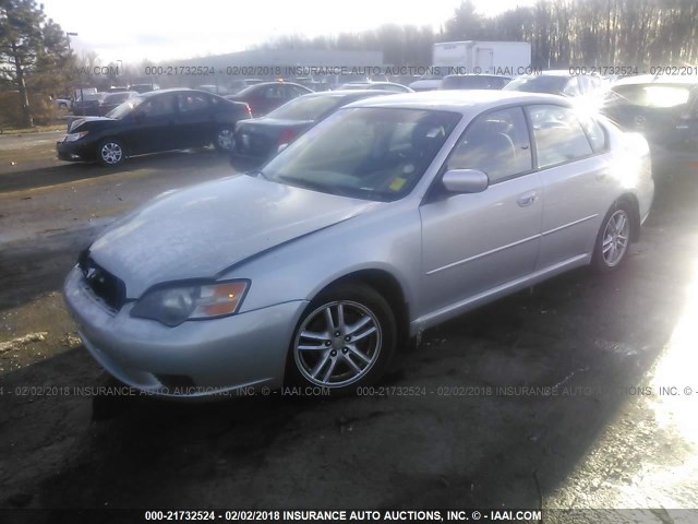 4S3BL616X57228608 - 2005 SUBARU LEGACY 2.5I SILVER photo 2