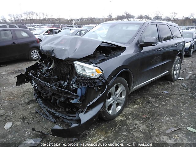 1C4RDJDG3EC360782 - 2014 DODGE DURANGO LIMITED GRAY photo 2