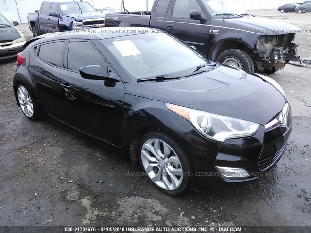 KMHTC6AD9DU175348 - 2013 HYUNDAI VELOSTER BLACK photo 1