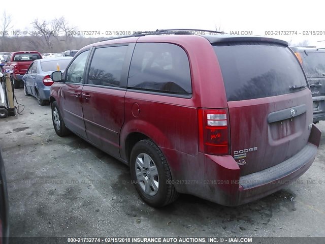 2D4RN4DE8AR138613 - 2010 DODGE GRAND CARAVAN SE RED photo 3