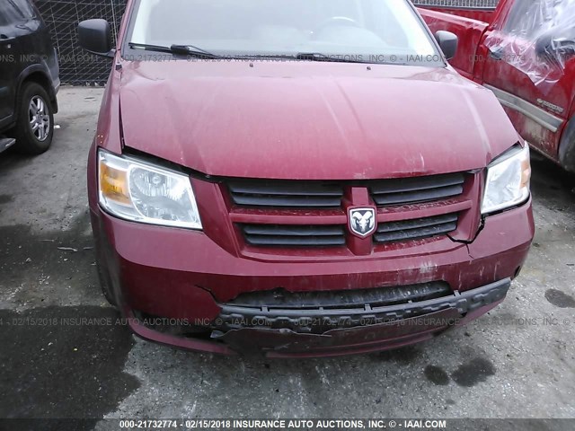 2D4RN4DE8AR138613 - 2010 DODGE GRAND CARAVAN SE RED photo 6