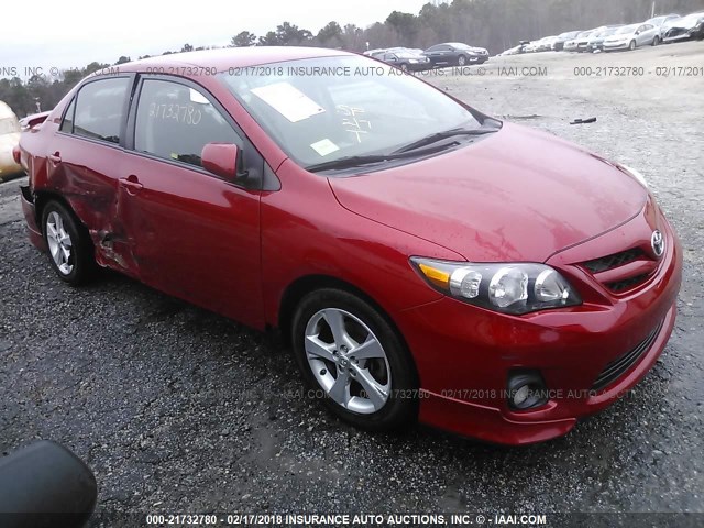 5YFBU4EE8DP193423 - 2013 TOYOTA COROLLA S/LE RED photo 1