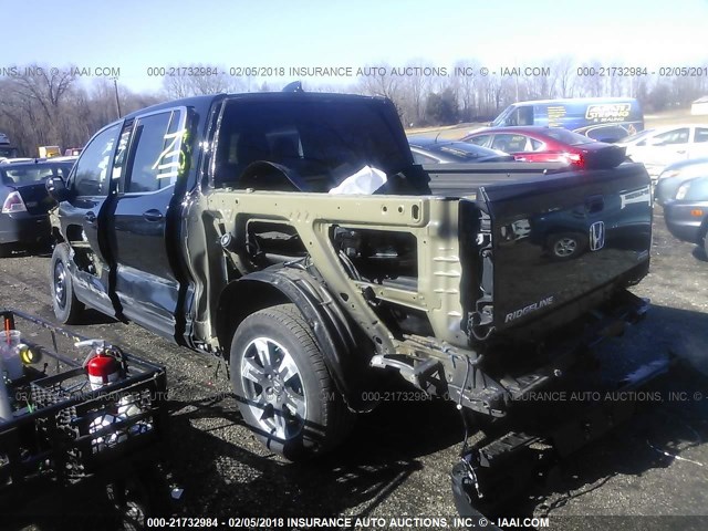 5FPYK3F52HB012883 - 2017 HONDA RIDGELINE RTL BLACK photo 3